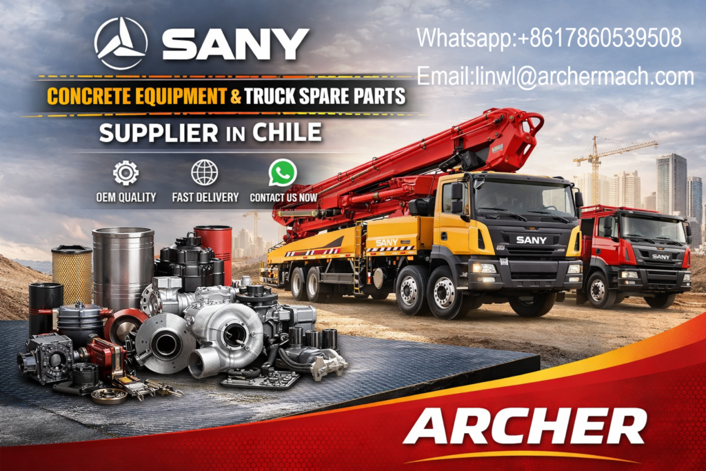 Proveedor de Repuestos para Equipos de Concreto y Camiones SANY en Chile