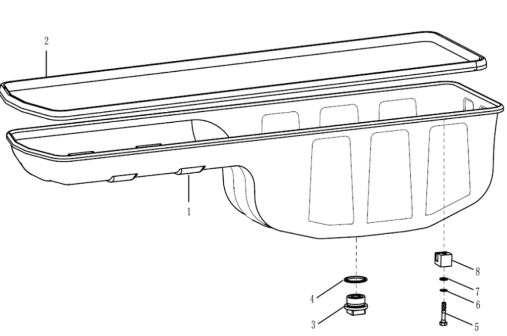 HOWO engine Oil sump assembly