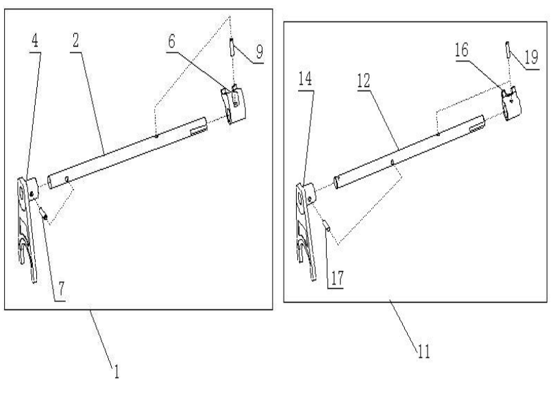 HOWO gearbox shift fork shaft assembly