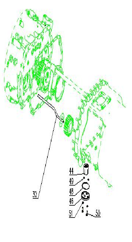 HOWO automatic transmission oil pump and piping assembly