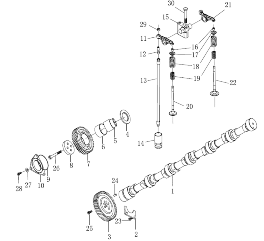 HOWO engine Valve train
