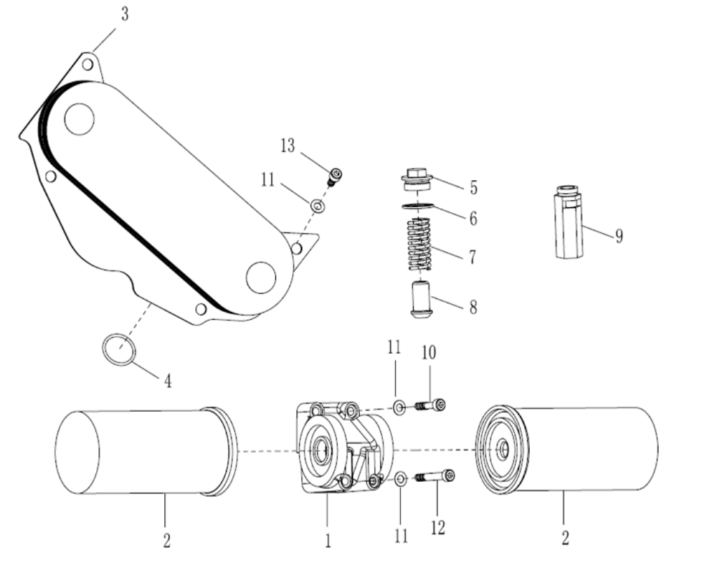 HOWO engine Oil filter