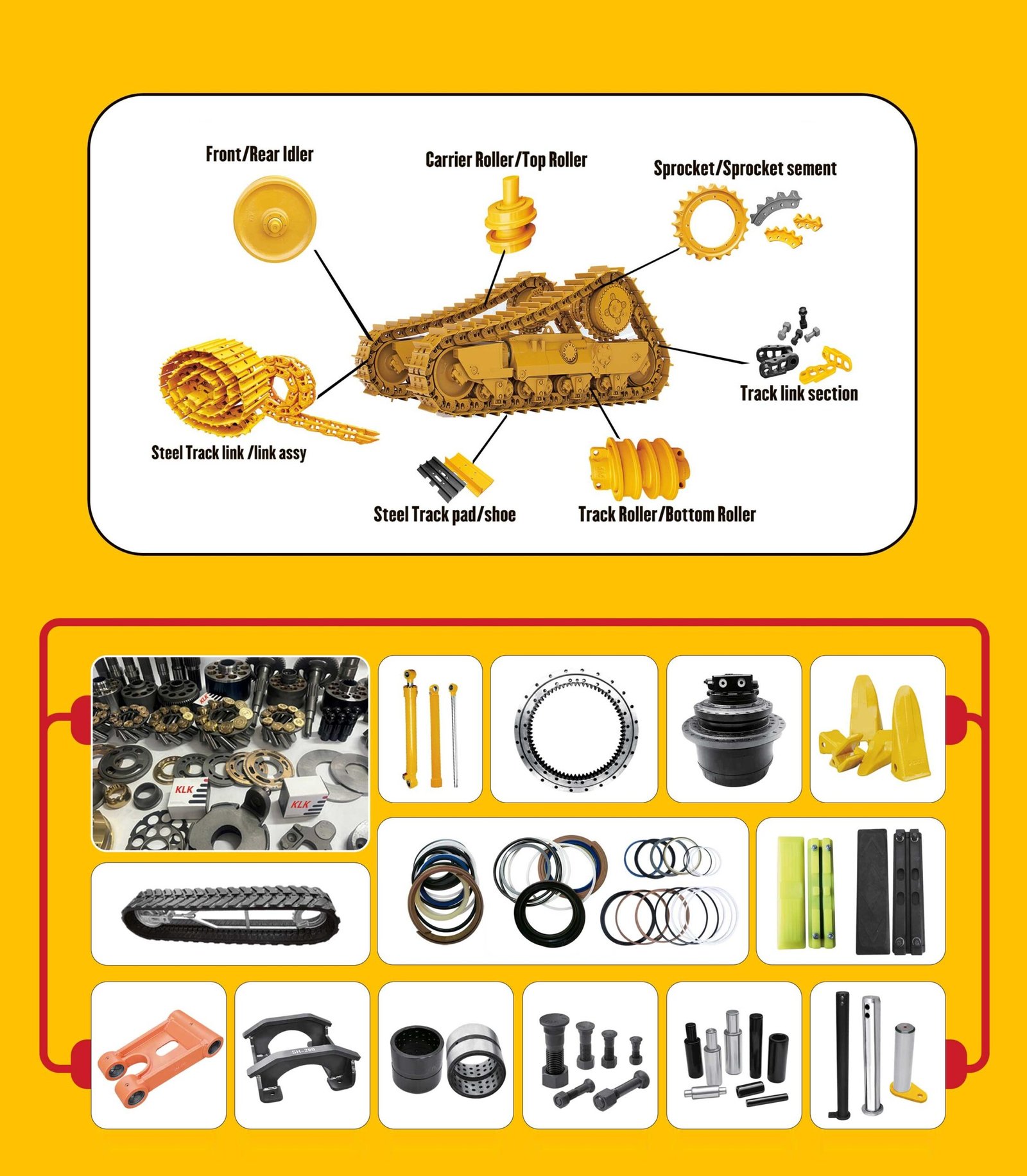 Excavator & Bulldozer Undercarriage Parts SANY,XCMG,SANY,SHANTUI,KOMATSU