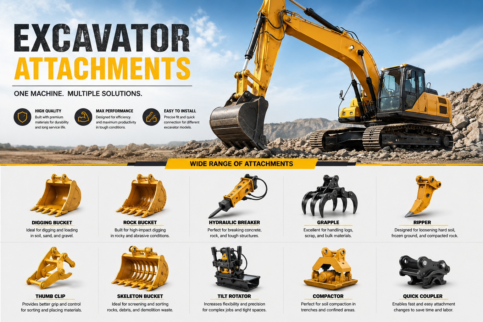 Excavator Bucket & Wear Parts