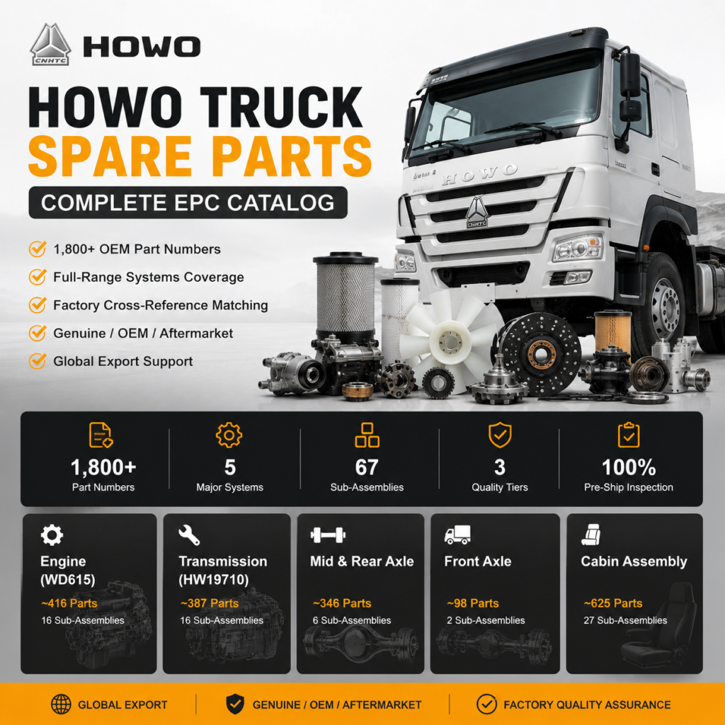 HOWO Truck Spare Parts - Complete EPC Catalog