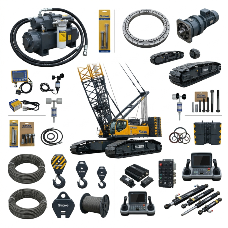 XCMG Truck Crane Parts — XCMG QY25K QY50K QY70K mobile crane genuine OEM hydraulic slewing hoist spare parts