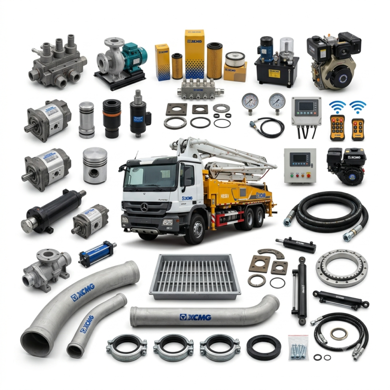 XCMG Concrete Pump Parts — XCMG HB37 HB46 HB52 truck mounted concrete pump genuine OEM spare parts supplier