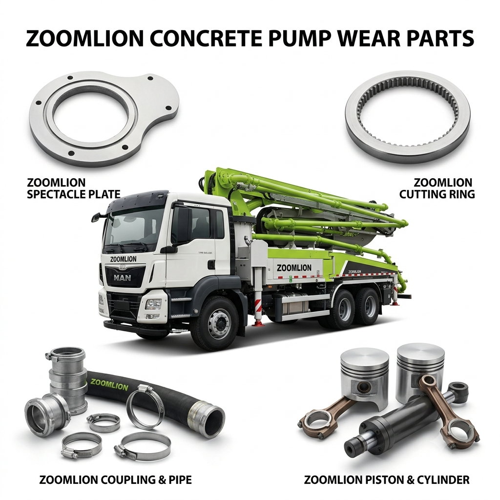 ZOOMLION Concrete Pump Wear Parts (Spectacle Plate & Cutting Ring)